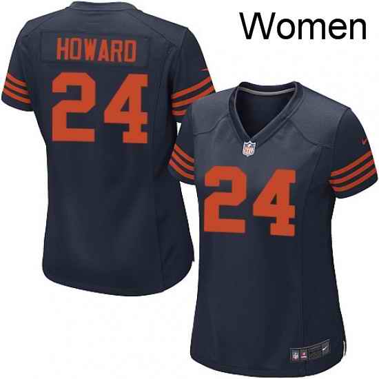 Womens Nike Chicago Bears 24 Jordan Howard Game Navy Blue Alternate NFL Jersey